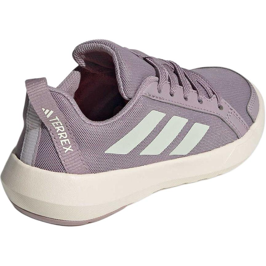Adidas Terrex Boat C Comfortable Non-Slip Durable Low-Top Outdoor Shoes Kids Shoes Purple Green JS0732