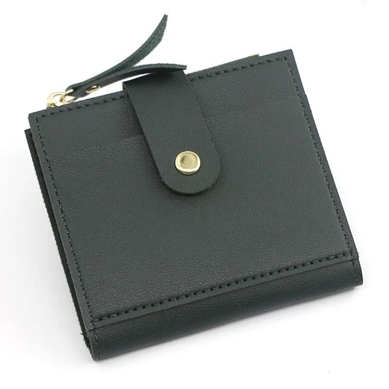 1 Pcs Pu Leather Purse Female Card Coin Holder Small Wallets Credit Cards Short Wallets Fashion Women's Wallet Zipper Pocket