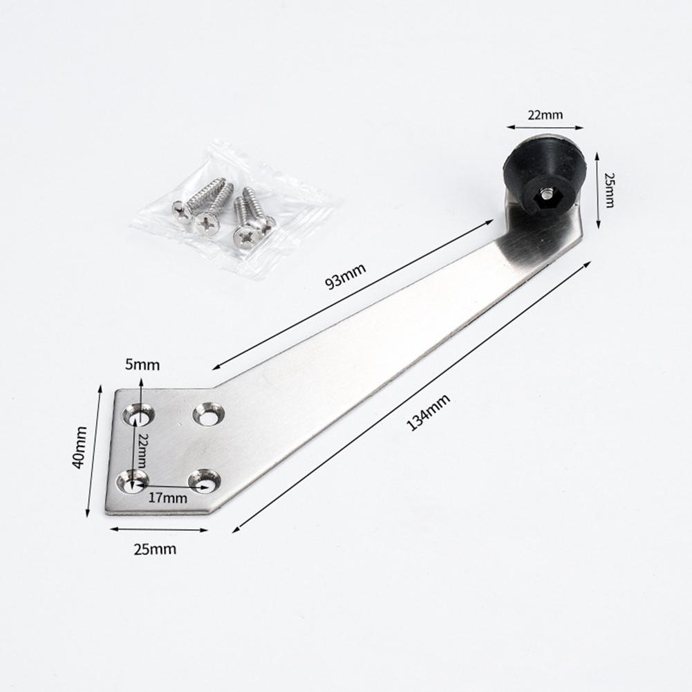 Stainless Steel Door Stopper Guards Wall from Door Damage Reliable Mute Buffer for Wooden and Metal Doors Easy Setup