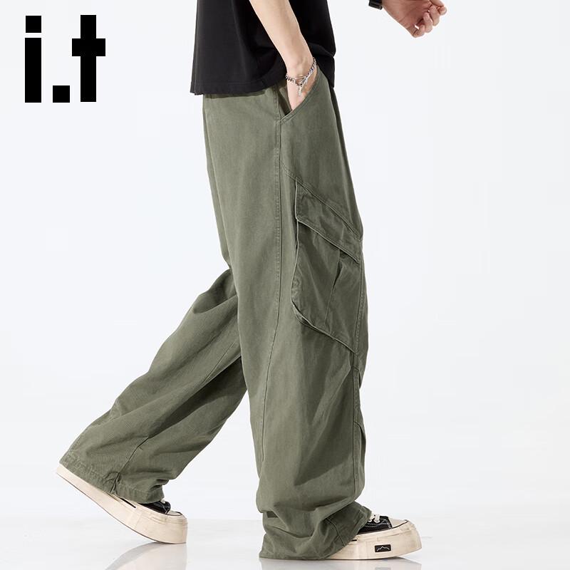 Izzue Herren Locker Geschnittene Weitbeinige Cargohose