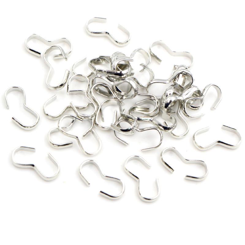 8*4 13*6.5mm 100pcs/lot 6 Colors Pendant Necklace Buckle Clasp Connectors Bangle Bracelet For Cameo Jewelry Accessories for DIY