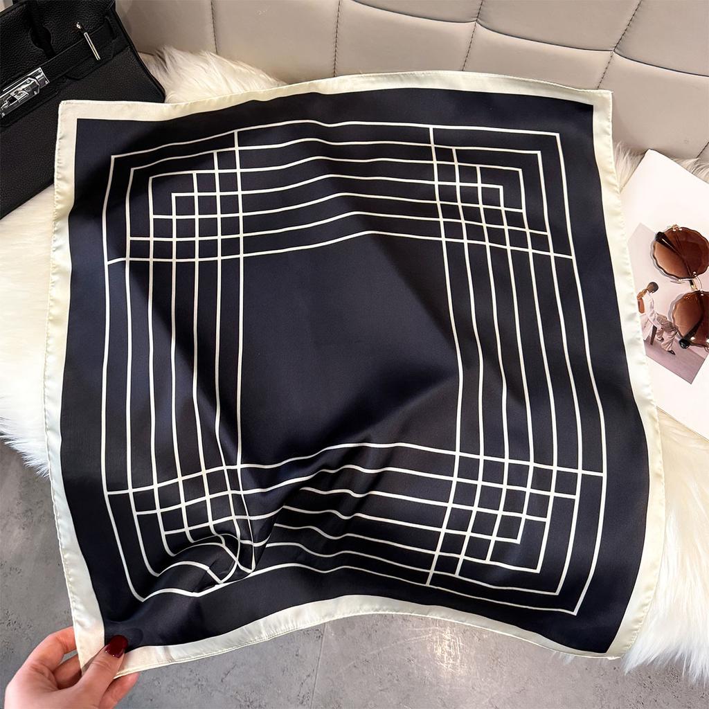 Fashion Square Fashion Foreign Style Small Silk Scarf Women'S Headband Decorative Scarf Dual-Purpose Small Square Scarf New Scarf
