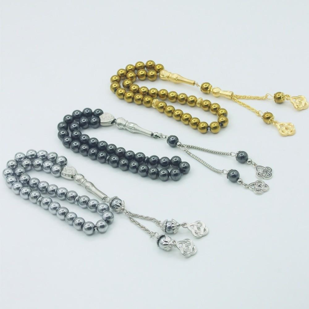 Retro Rosary Beads 33 Beads Tassel Beads Handmade Prayer Beads for Hajj Daily Dhikr