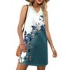 Women's V-neck Summer Casual Beach Vacation Women's Sleeveless Floral Print Sundress