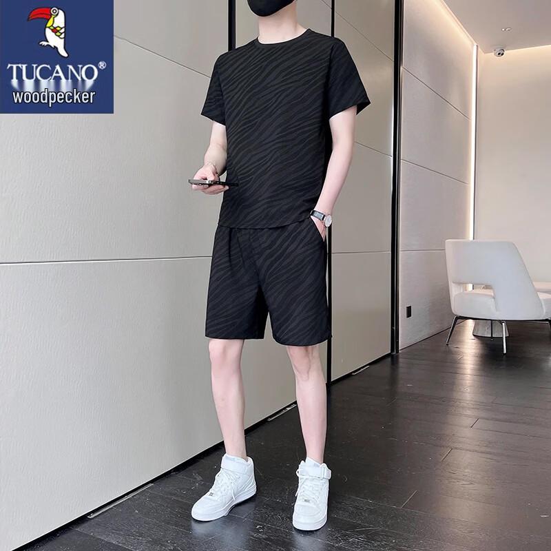 TUCANO Men s Summer Breathable Cool Loose Fit Sportswear Set XL