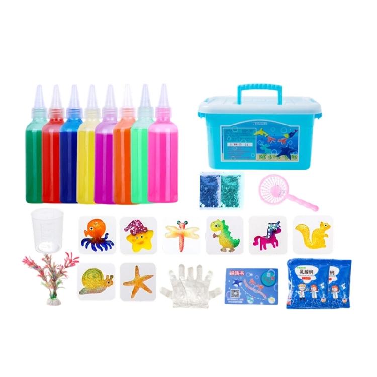 Creative Building Role Play Accessories Magicking Water Gel Toy Easy Carry Case for Kids Ages 5 and Up