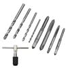 Ratchet Tap Wrench Handle Set, Metric Thread Tap & Drill Combination Kit for Manual Threading Work
