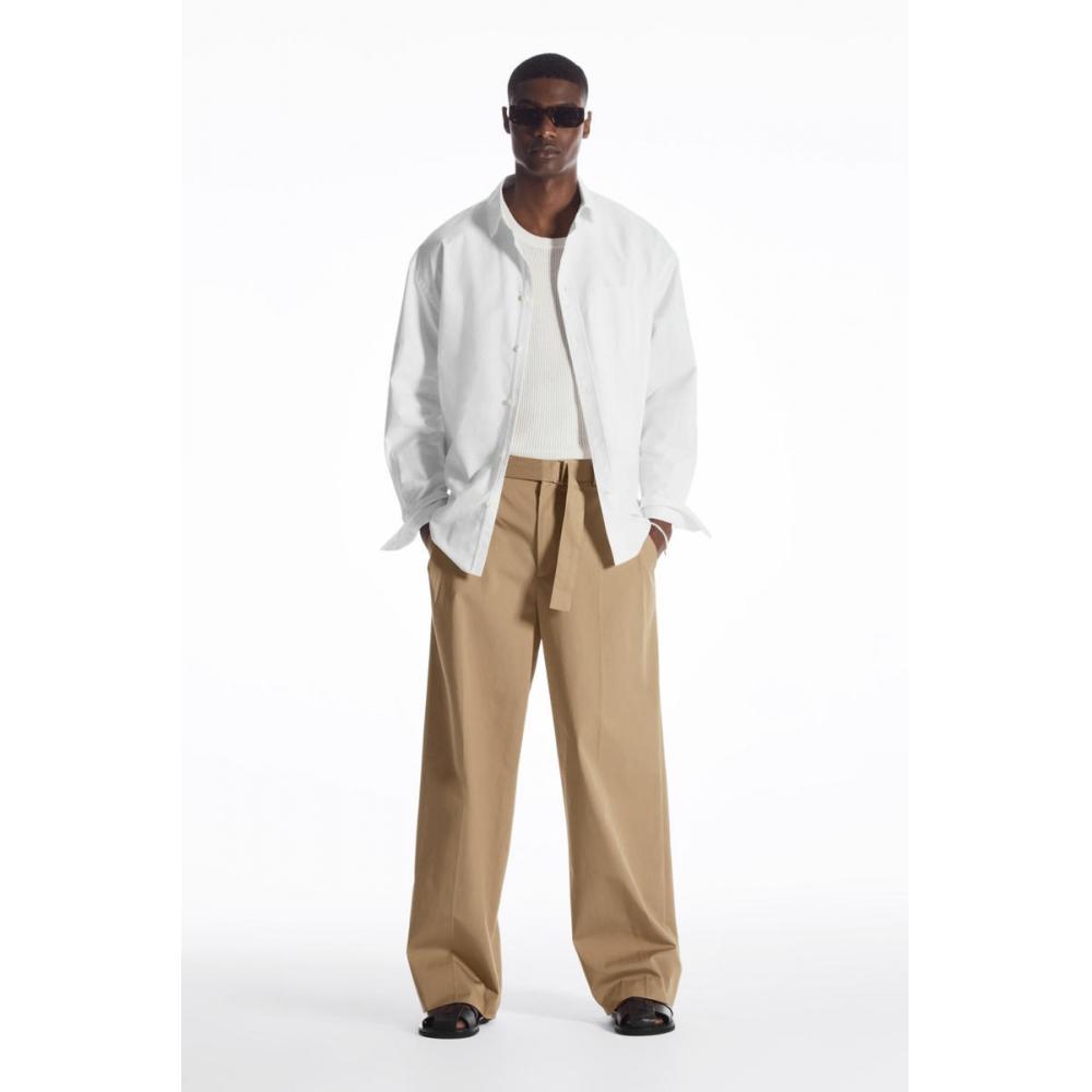 

COS Japan широкие брюки со складками и поясом