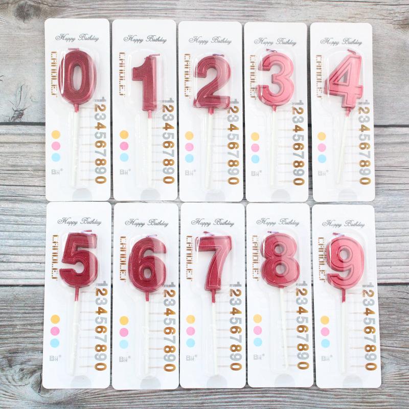 Birthday Digital Candle Cake Decoration for One Year 0-9 Party Children's Cake Baking Dress Up Age Digital Candle