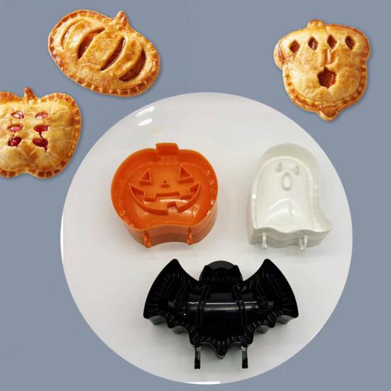 Yousheng Dough Press Pocket Pie Mold Holiday Pumpkin Ghost Bat Fruit Shape Cookie Mold Party Hand Pie Cutter Pudding Cake Decoration