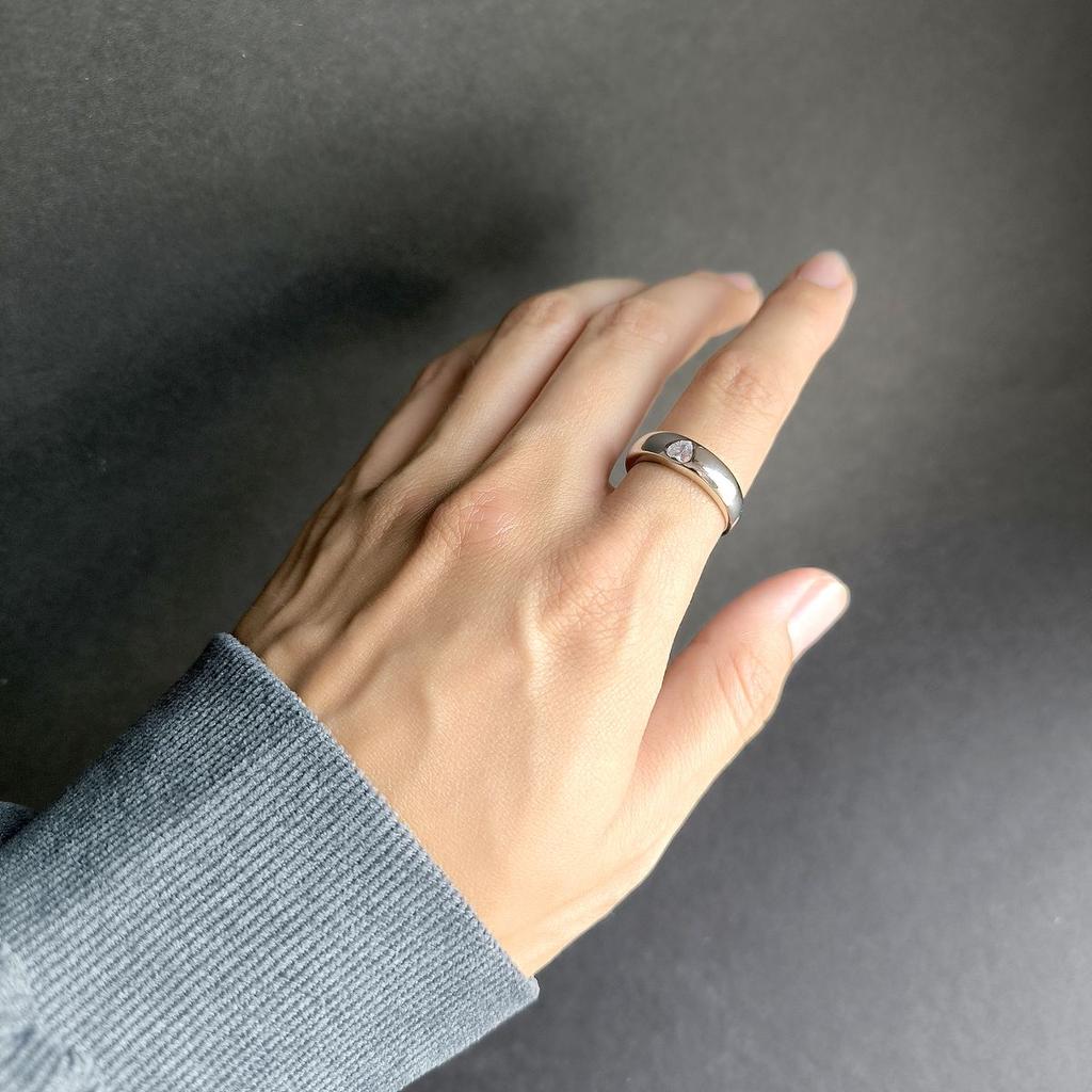 Silver Ring with Cubic Zirconia, Product Weight 3.88 G (2161165)