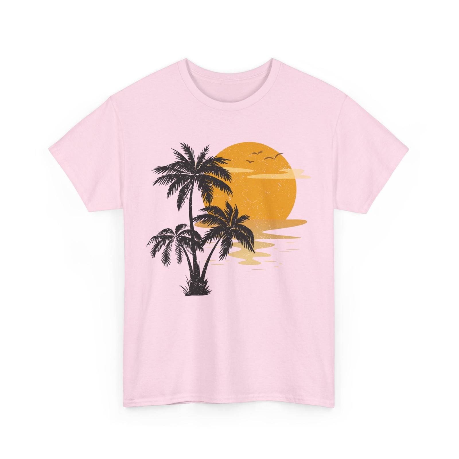 Beach Palm Trees Shirt, Beach Lovers Summer Vacation Men Shirt S