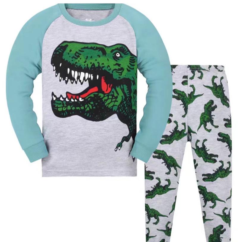 New Kids Dinosaur Cartoon Pajama Set - Children's Homewear