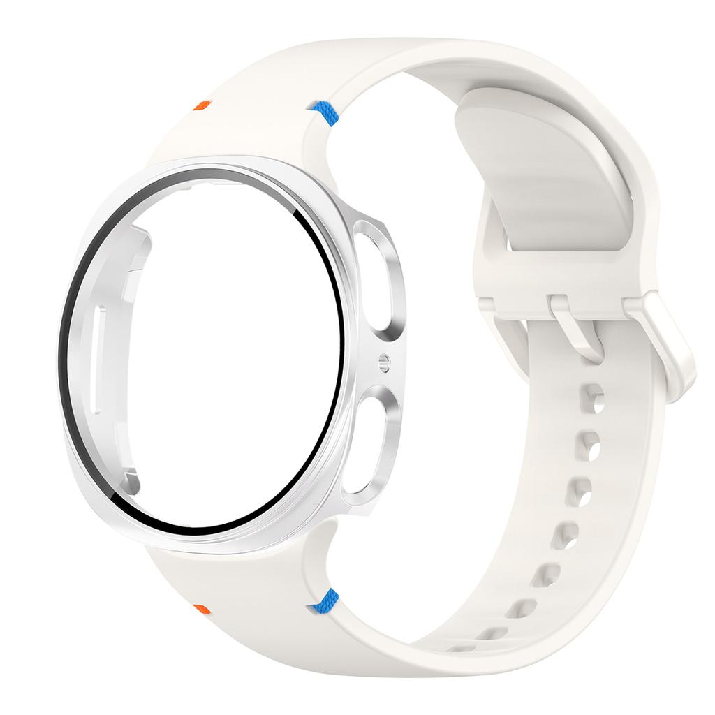 Silikonarmband für Samsung Galaxy Watch 8 40 44mm Armband Mit Hülle Displayschutz Bumper-Abdeckung für Smart Strap Handgelenkzubehör