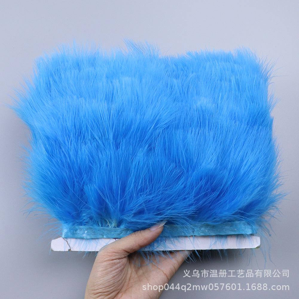 Encryption 8-10Cm Vascular Flannel Edge Clothing Accessories Material Colored Turkey Fluff Skirt Headdress