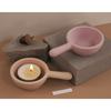 Pans Shape Candle Holder Silicone Molds Epoxy Resin Molds Plaster Molds 3D Handle Jar Candlestick Molds Candle Cup Molds