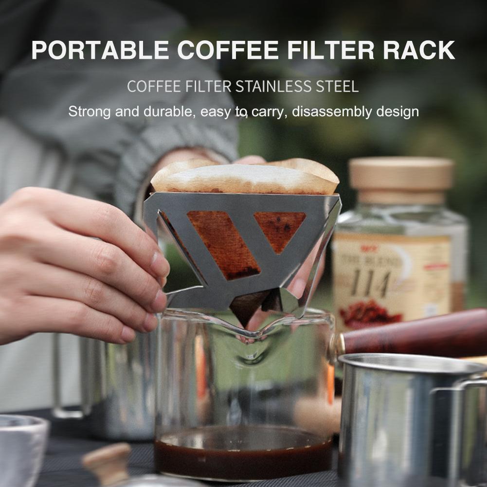 

Folding Pour Over Coffee Dripper Stainless Steel Coffee Dripper Stand Coffee Making Tool Outdoor Camping Dripper for Hiking China Mainland