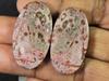 59Cts.Natural Leopard Skin Jasper Matched Pair Handmade Gemstone 20X37X04 MM SK-813
