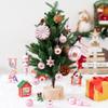 52PCS Acrylic Christmas Ornaments Bulk Set with Red Ribbon Hanging for Tree Home Party Decor Festive Family Users Gifts