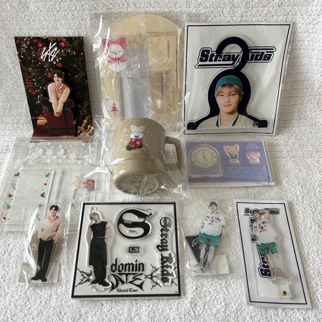 

[USED] Stray Kids Ien Acrylic Stand Mug and 10 other items bundled together