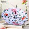 Paradise Umbrella Sun Umbrella Women Three-Fold Double-Layer Sun Protection UV Protection Umbrella Folding Sun Umbrella Dual-Use Good-looking