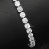 1/2Pcs Women Bracelet, Cubic Zirconia Inlaid Bracelet with Claw-Setting Technology, Adjustable Chain Wristband for Jewelry Gift