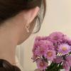 PONYKISS  Sterling Silver Needle Minimalist Bowknot Hoop Earrings for Women Cute Fashion  Light Luxury Accessories