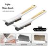 Multifunctional Kitchen Stove Gap Cleaning Brush with Long Handle & Steel Wire for Stain Removal