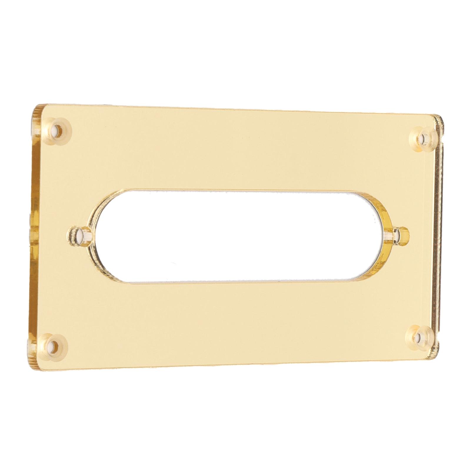 Pickup Mounting Frame Acrylic Golden Mirror Cover Replacement with Hole for Electric Guitar