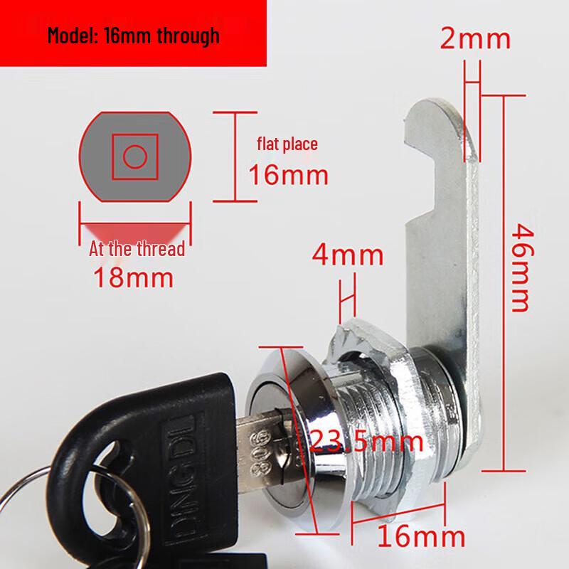 Zinc Alloy Rotary Tongue Cabinet Lock Set