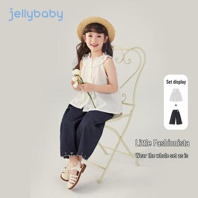 Джинсовый жилет и брюки для девочек JELLYBABY