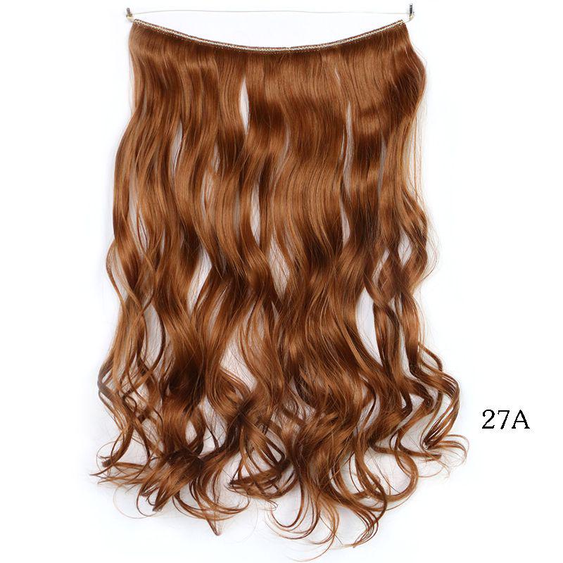 Luxurious Women Hair Extensions Long Wavy Synthetic Hairpiece 45cm For Effortless Elegance