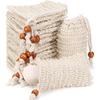 1-30 Pack Soap Exfoliating Bag, Natural Sisal Soap Saver Bag with Drawstring, Soap Saver Bag with Wooden Bead, Exfoliating Soap Bag for Shower