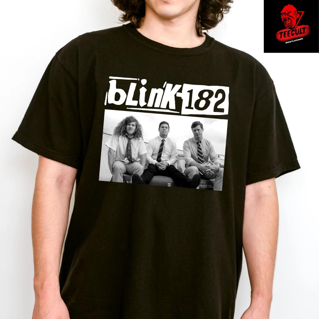 Men's and Women's T-shirts Blink 182 Punk Rock Band Tee Unisex Heavy Cotton