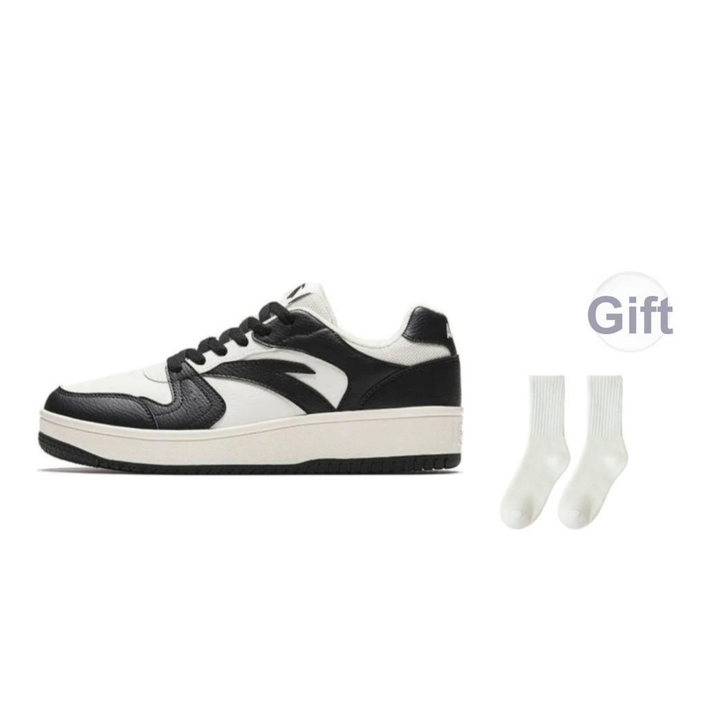 Anta Zero Feel Slip Resistant Durable Lightweight Low Top Skate Shoes Men Skate Shoes Black White 912518068F-2