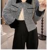 New French Petite Woolen Jacket - Autumn/Winter Collection, Stylish Lapel, Thickened Short Design