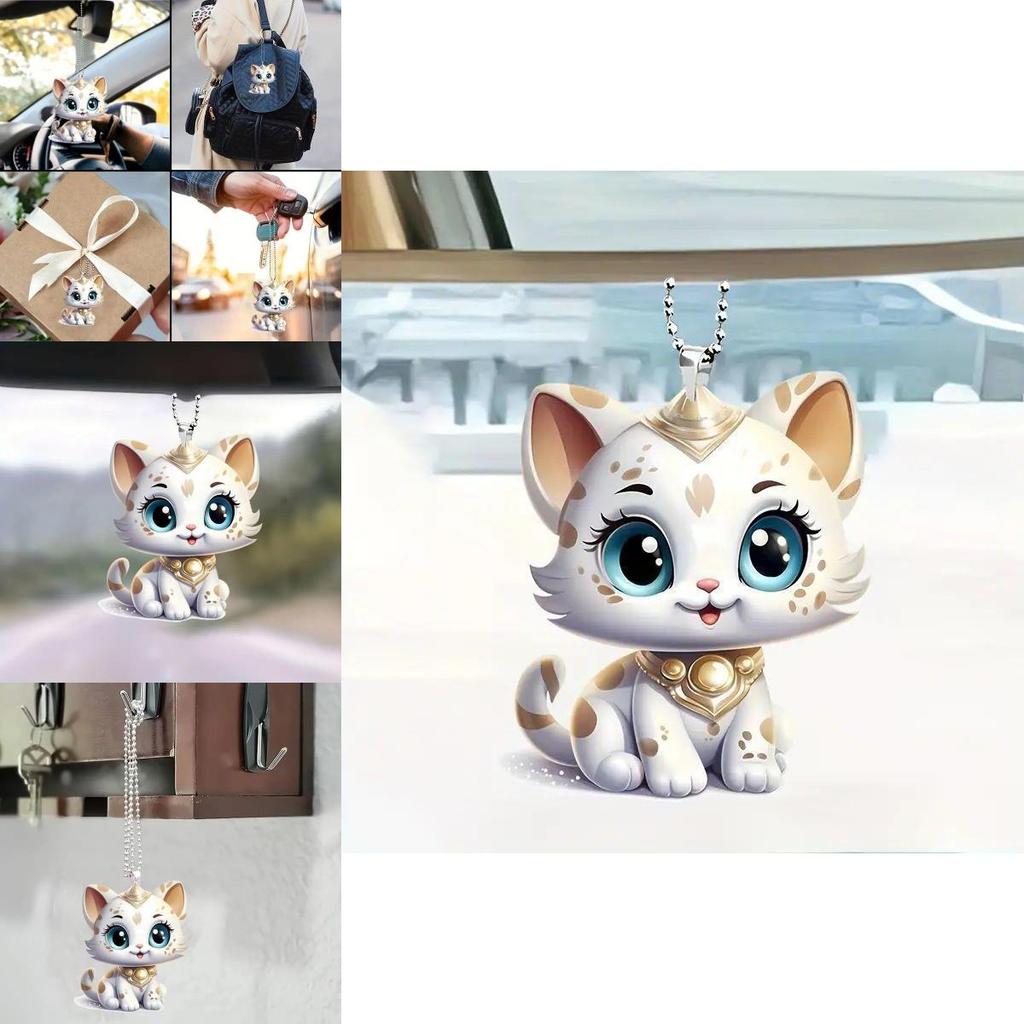 Charming Acrylic Animal Hanging Ornament For Car Interior Decoration In Vibrant Style