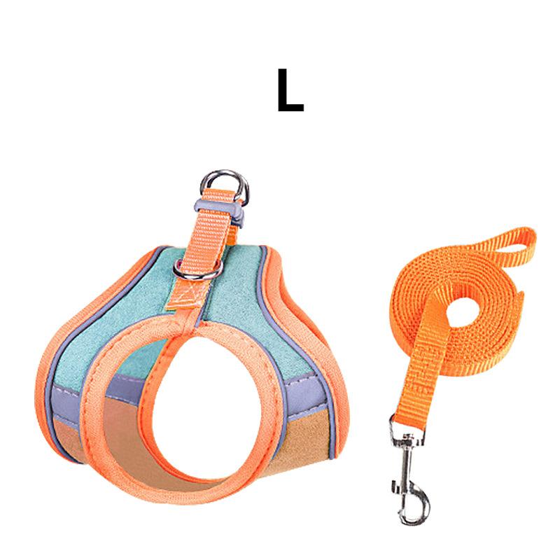 Rabbit Walks Adjustable Bunny Harness and Leash Set Double Buckle with Reflective Strips Rabbit Vest Pets Stuff Suitable