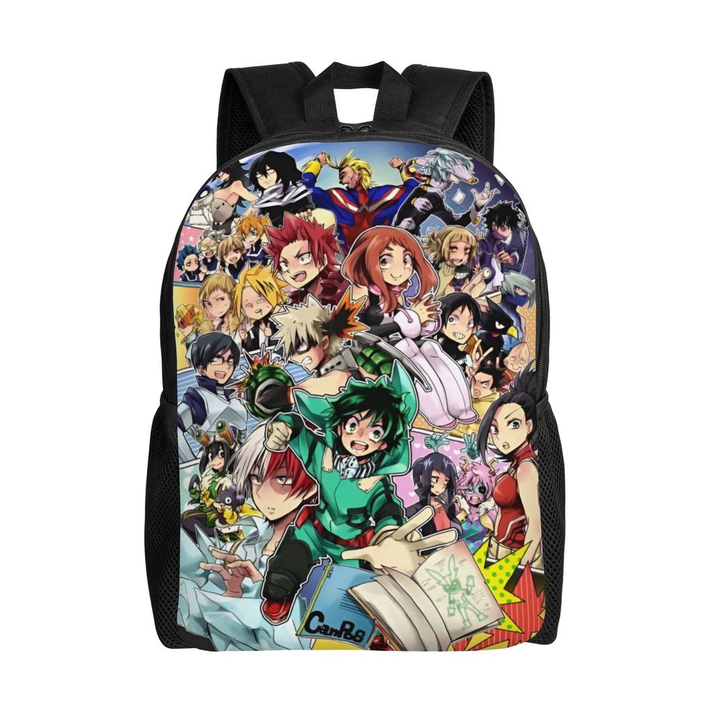 Personalized My Hero Academias Backpacks Basic Bookbag for School College Izuku Midoriya Katsuki Bakugo Shoto Todoroki Bags