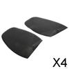 4xRubber Half Soles Anti Slip Shoe Repair Black Thickness 2.5mm 1 4 Front 2mm