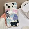 Cute Cartoon Creative Cat Lovely Phone Case For IPhone 17e Air 17 16 16E 15 Plus 14 13 12 11 Pro Max Protective Y2K Clear Cover
