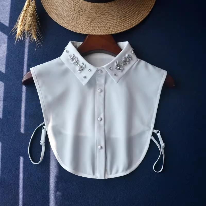 Women's Fashion Half Shirt Fake Collar Removable Lapel Neckwear Shirt Detachable Collar Sweater Shirt  Neck False Collars