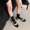 Fashion Summer 2025 New British Style Tassel Block Carved Floral Flat Bottom Loafers Women's Versatile Color Matched Leather Shoes