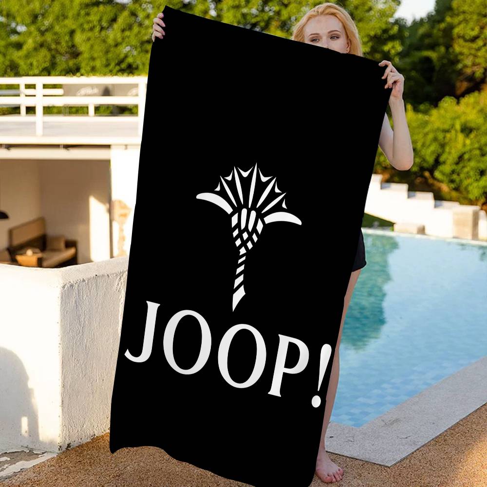 Mode Logo J-Joop.png Mikrofaserdecke Schnelltrocknende Strandtücher Übergröße Druck Super Saugfähige Pooltuchdecke