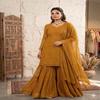 Glamorous Georgette Sequin Embroidered Festive Sharara Set