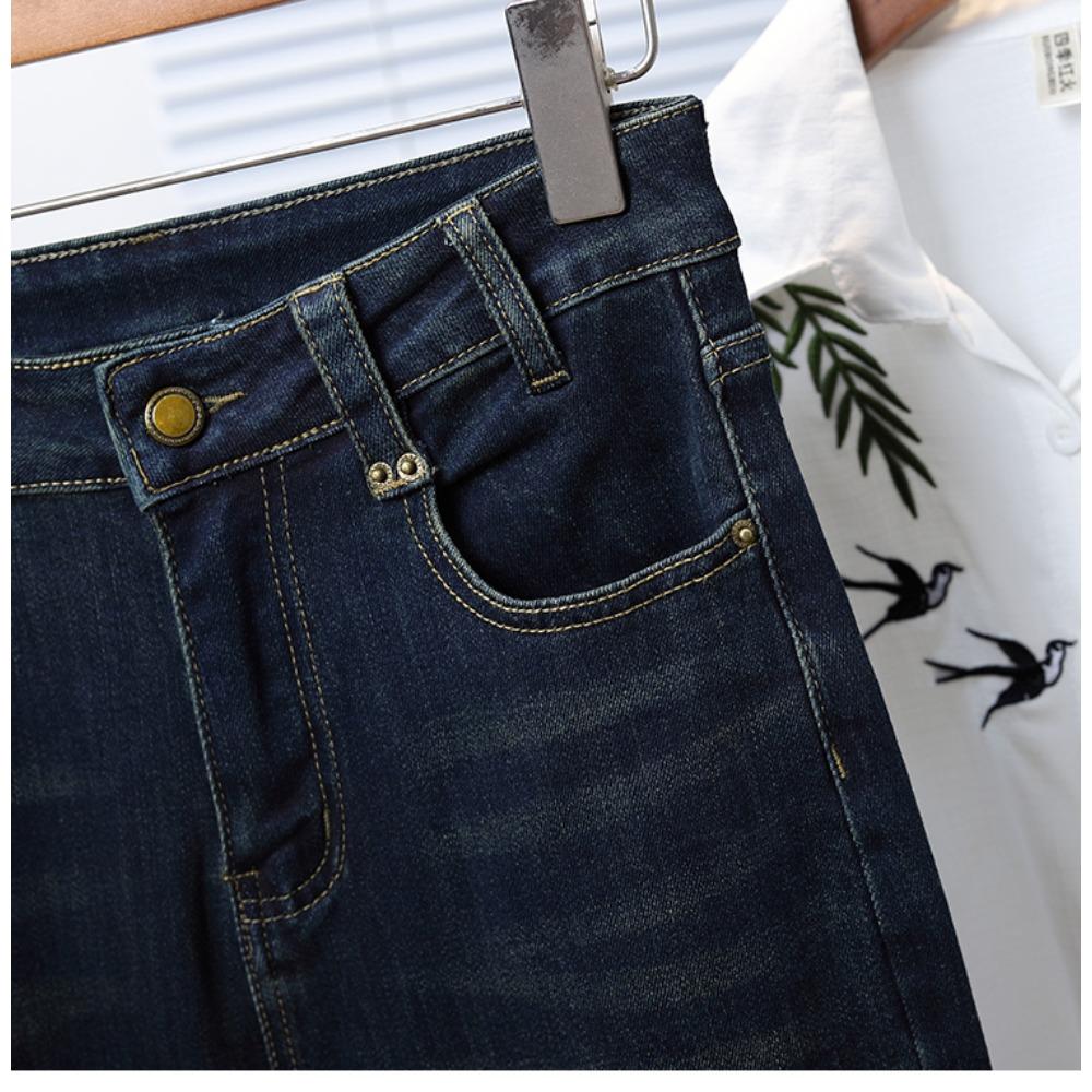 Dimanaf 2025 Mărimi Mari Toamnă Femei Blugi Pantaloni Denim Femei Elastic Basic Talie Înaltă Pantaloni Mărimi Mari Pantaloni Fashion 5XL