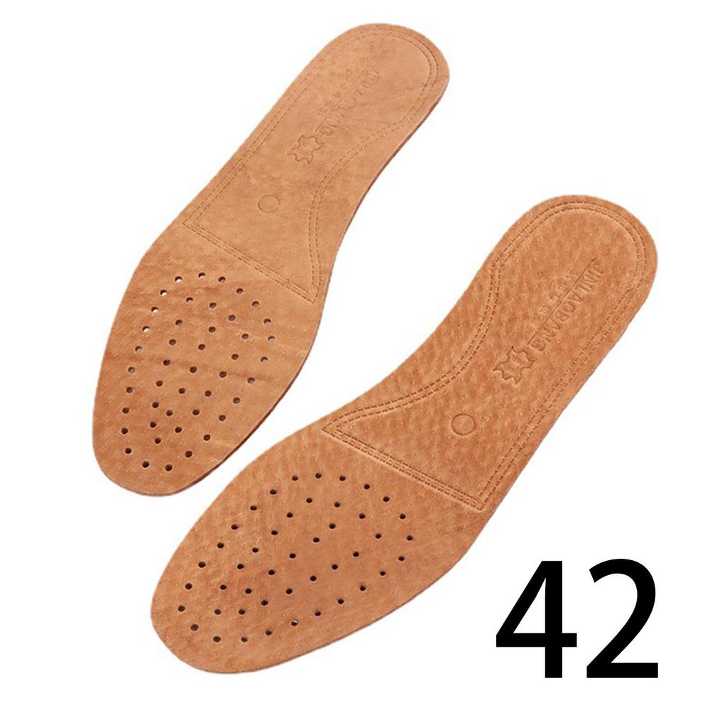 1 pár kožených vložek do bot pro muže Pohodlný deodorant Ležérní kožená vložka na nohy Kvalitní kožené baleríny Podložka do bot Protiskluzová