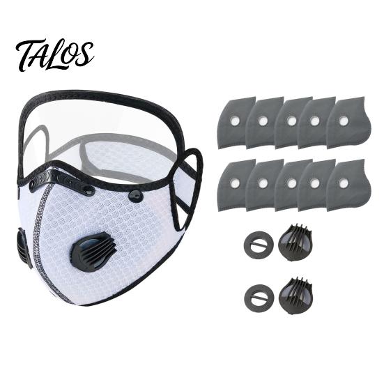 Maschera Antipolvere con Filtro per Ciclismo, Valvola Respiratoria, Occhiali Protettivi Antiappannamento in Carbonio Riutilizzabili, Scudo Protettivo Leggero per Esterno