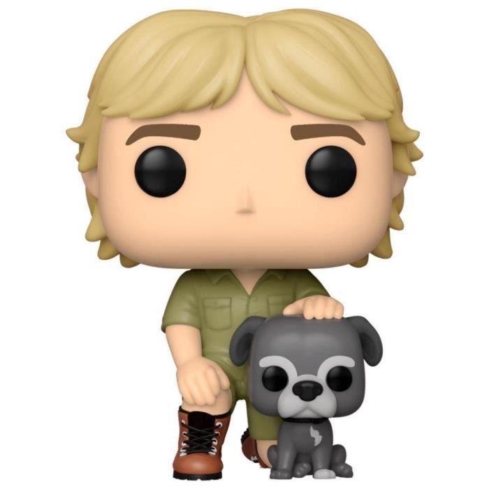 Figurine POP Steve Irwin avec Sui - FUNKO - Jouet de collection - 9cm - Noir