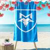 Geometric Wolf Logo Towel Beach Towel Quick-drying for Travel Outdoor Sports Jogging Beach and Swimming
